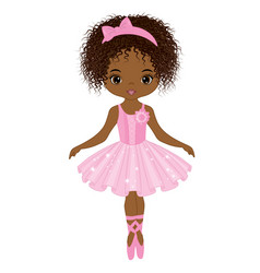 Cute Little African American Ballerina