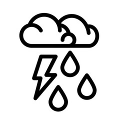 Extreme Weather Thick Line Icon For Personal