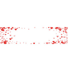 Red Hearts Scattered On White Background