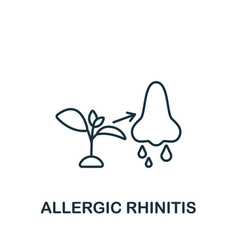 Allergic Rhinitis Icon Monochrome Simple Allergy