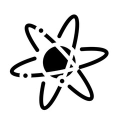 Atom Chemistry Glyph Icon