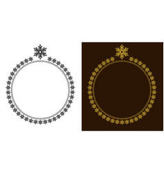 Snow Flake Round Frame Design