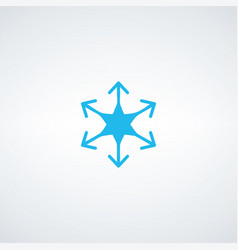 Spreading Arrows Icon Distribution Abstract