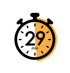 Twenty Nine Minutes Stopwatch Icon Timer Symbol