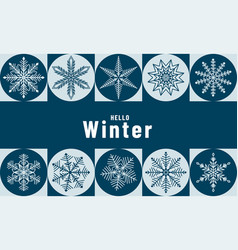 Snowflake Winter Background In Simple