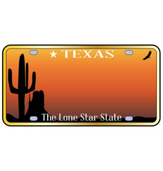 Texas License Plate