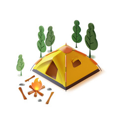 3d Go Camping Concept Elements Plasticine Cartoon