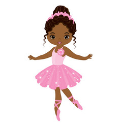 Cute Little African American Ballerina