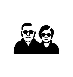 Elderly Couple Icon - Simple