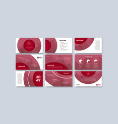 Red Presentation Templates Set For Business