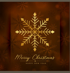 Golden Snowflakes Christmas Background Design