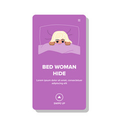 Bed Woman Hide