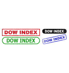 Dow Index Rectangle Stamp Seals Using Grunged