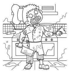 Zombie Chef Coloring Page For Kids