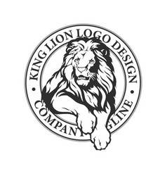 King Lion Logo Template On White Background