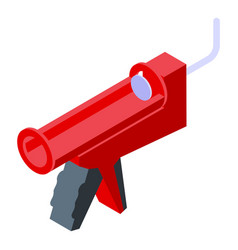 Silicone Caulk Gun Adhesive Icon Isometric Style