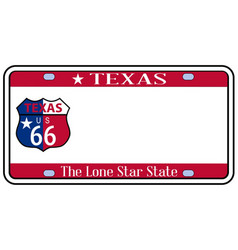 Texas State License Plate