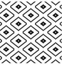 Black White Aztec Geometry Pattern