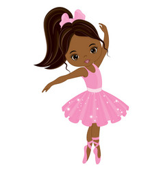 Cute Little African American Ballerina