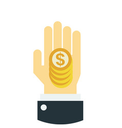 Hand And Money In Minimal Style