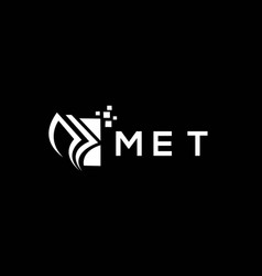 Met Credit Repair Accounting Logo Design On Black