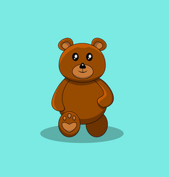 Cute Walking Bear Cartoon