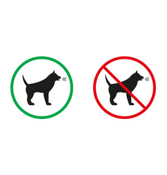 Dog Bark Warning Sign Angry Pet Silhouette Icons