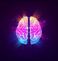 Colorful Shiny Brain Creativity Concept