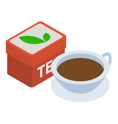 English Tea Icon Isometric Cup Of Tea