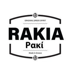 Rakia Spirit Made In Greece Label