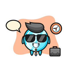 Cartoon Mascot Mirror As A Businessman