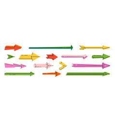 Colorful Straight Long Horizontal Arrow