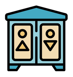 Wc Room Icon Flat