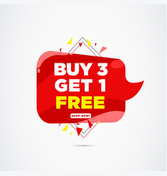 Super Offer Buy 3 Get One Free Sale Banner