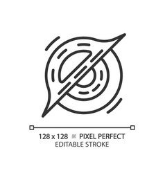 Black Hole Pixel Perfect Linear Icon