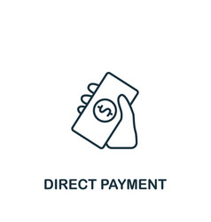 Direct Payment Icon Monochrome Simple Fintech