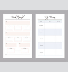 Weekly And My Vision Planner Template