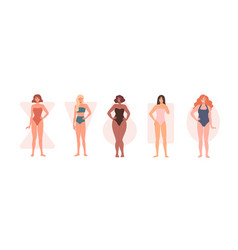 Different Body Shape Types Diverse Women