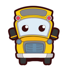 Full Color Cute And Tender School Bus Kawaii