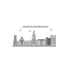 United States Providence City Skyline Isolated