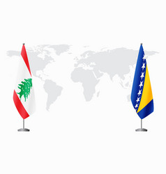 Lebanon And Bosnia And Herzegovina Flags