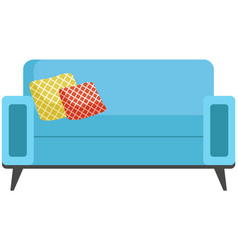 Soft Couch With Colorful Pillows