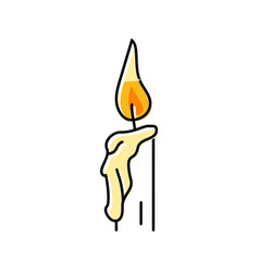 Burning Candle Color Icon