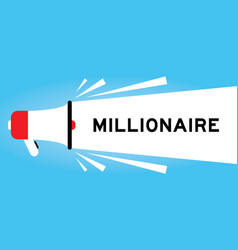 Color Megaphone Icon With Word Millionaire