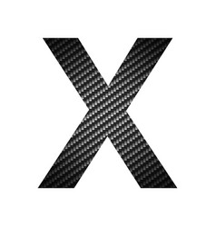 English Alphabet Letter X Carbon Dark Texture On