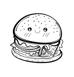 Hand Drawn Hamburger Hand Drawn