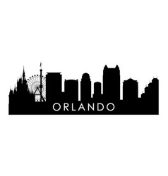 Orlando Skyline Silhouette Black City