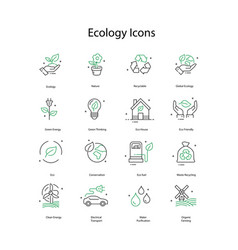 Environmental Icons Representing Ecology