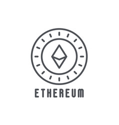 Etherium Thin Line Icon