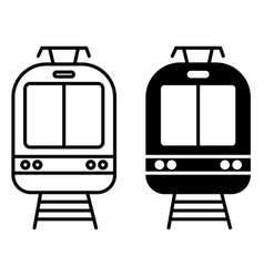 Tram Icons Black And White Light Rail